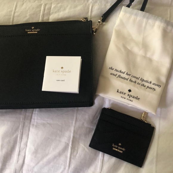 kate spade Handbags - Kate Spade Clutch (w/ strap) and Card Holder NWOT